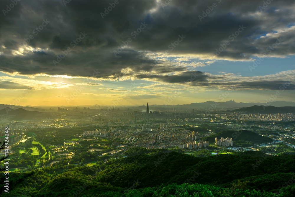 Φωτογραφία The bet View and Landscape of Seoul city.