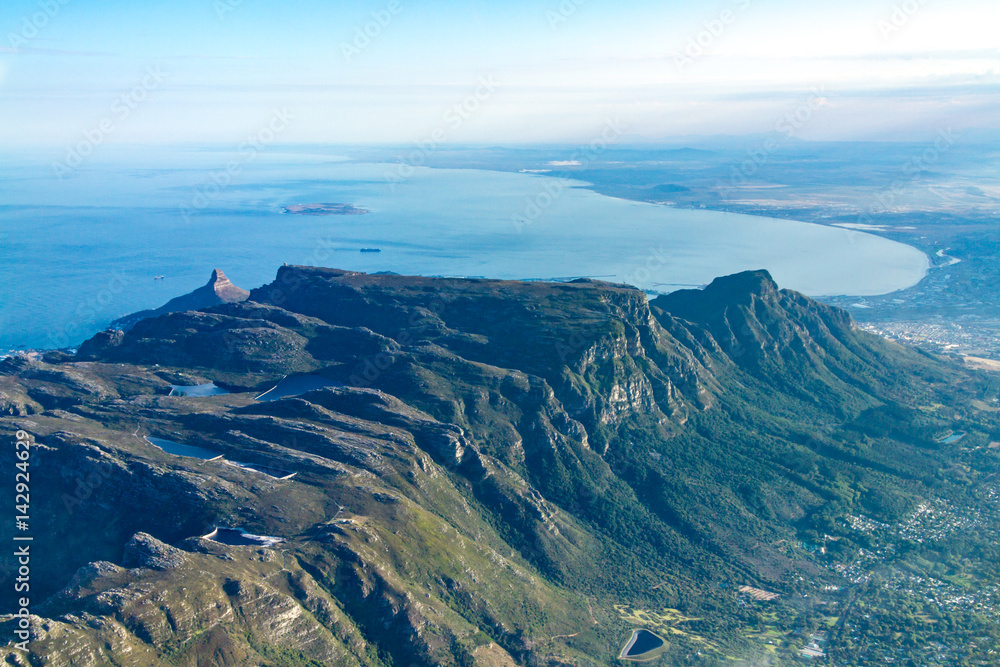 View of Capetown from an Airplane