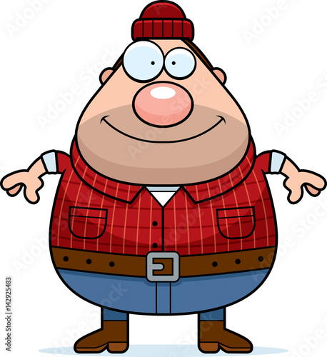 Smiling Cartoon Lumberjack