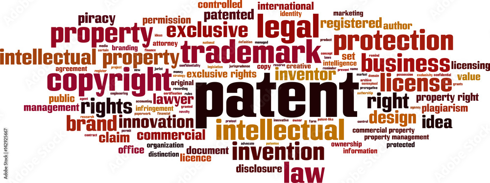 Obraz premium Patent word cloud