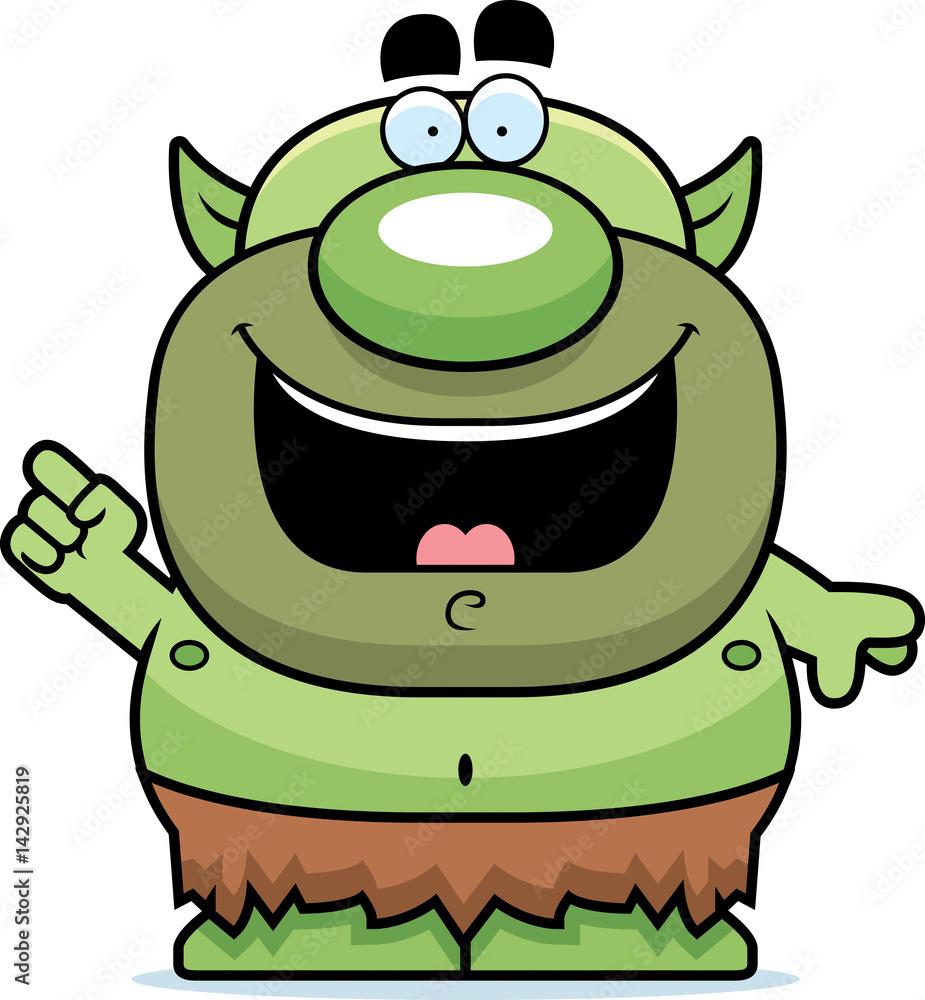 Fototapeta premium Cartoon Goblin Idea