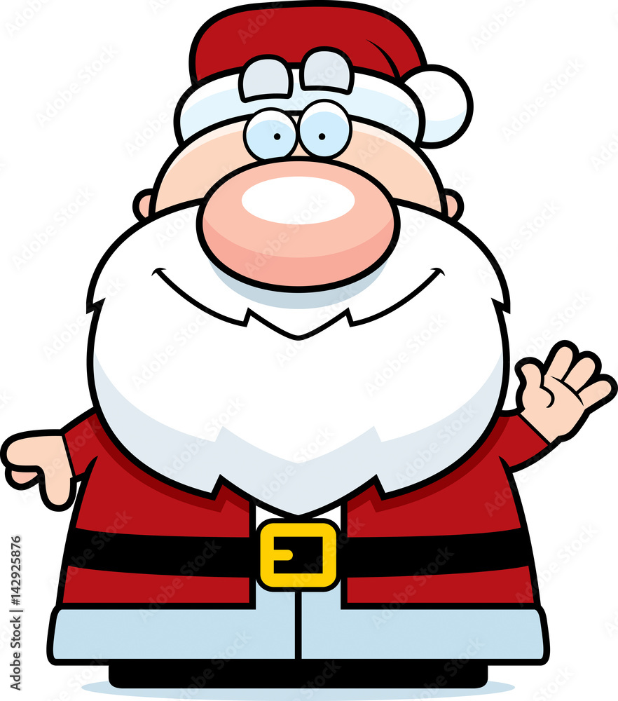 Waving Cartoon Santa Claus Waving Cartoon Santa Claus