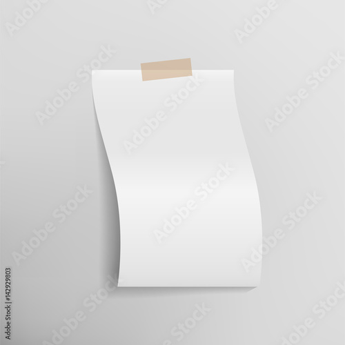 Empty white paper sheet on grey background. paper mockup grey template