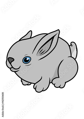 A little cartoon rabbit. Vector illustration