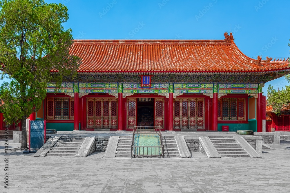 Traditional Chinese building under blue sky Traditional Chinese building under blue sky
