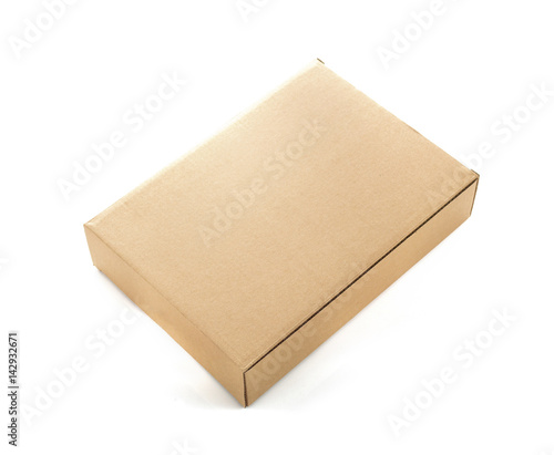 cardboard box isolated on white