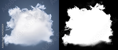 White cloud cut-out mask