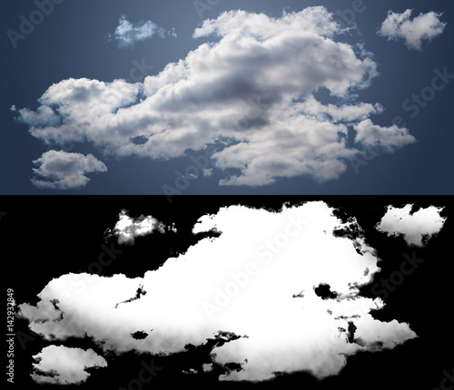 White cloud cut-out mask