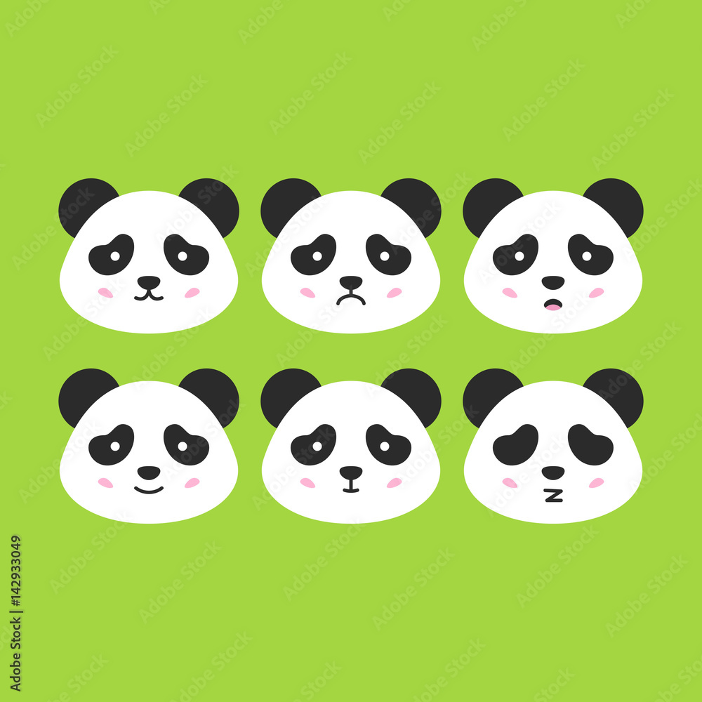 Emotional Panda Faces Emotional Panda Faces