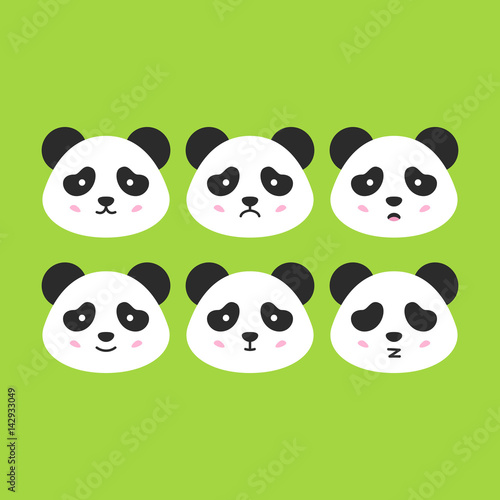 Fototapeta Naklejka Na Ścianę i Meble -  Emotional Panda Faces