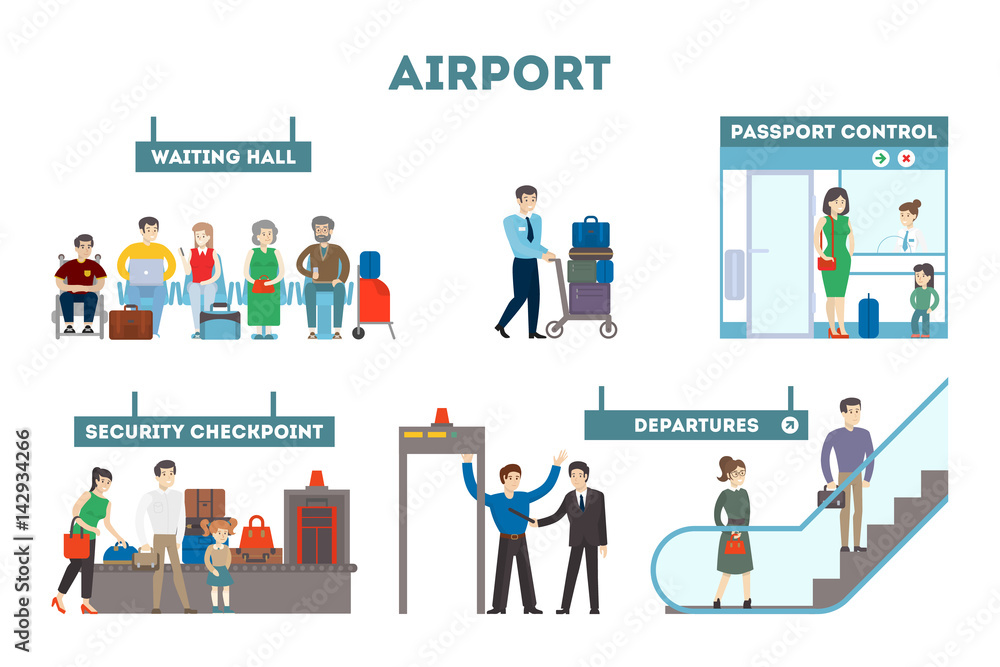 airport security checkpoint clipart