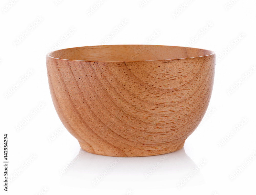 wooden bowl isolated on white background wooden bowl isolated on white background