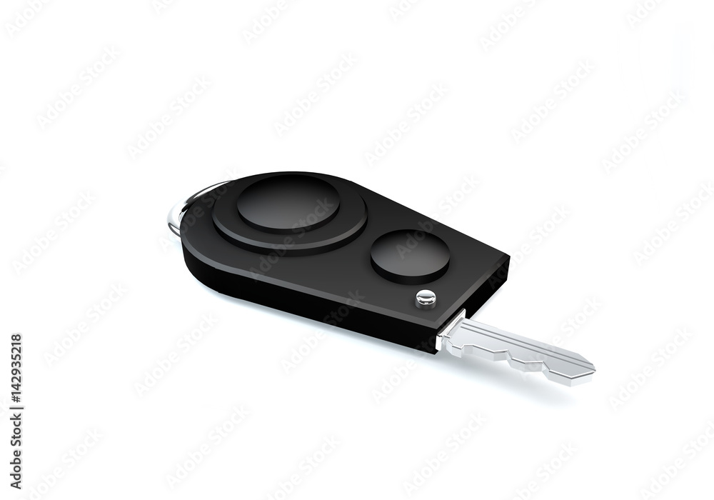 generic modern 3d render of a car key generic modern 3d render of a car key
