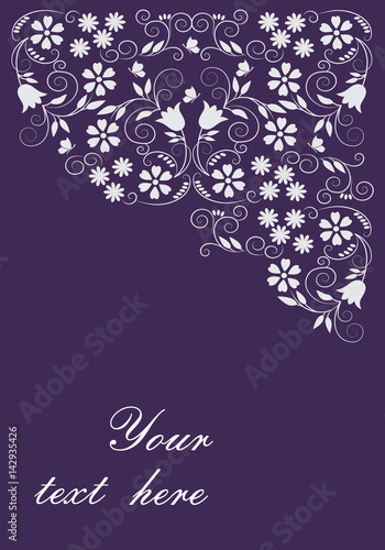 Beautiful card with floral ornament