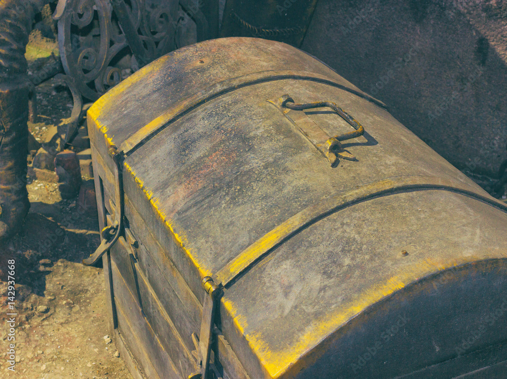 Big chest outdoor Old and historical Big chest outdoor Old and historical