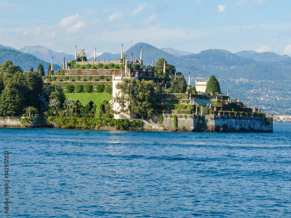 Beautiful gardens of Isola Bella, Maggiore Lake, Italy