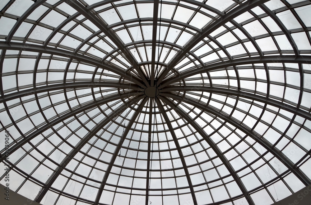 Glass dome. Bottom view