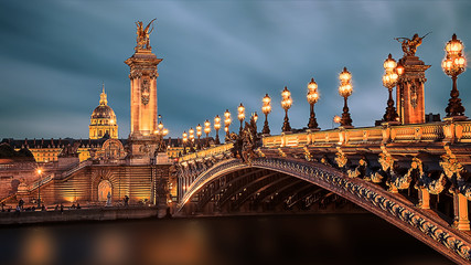 Leinwandbilder Pont Alexandre III Pont Alexandre III Pariser Architektur  © Stockbym