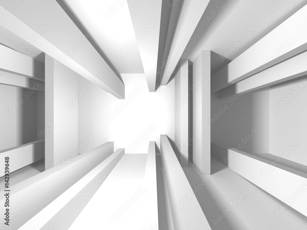Futuristic White Architecture Design Background Futuristic White Architecture Design Background