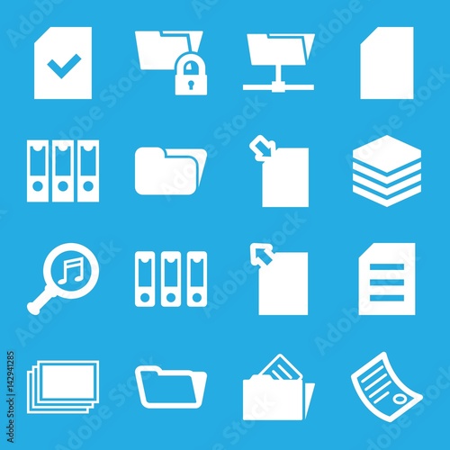Set of 16 folder filled icons
