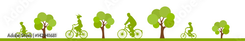 Silhouette Radfahrer