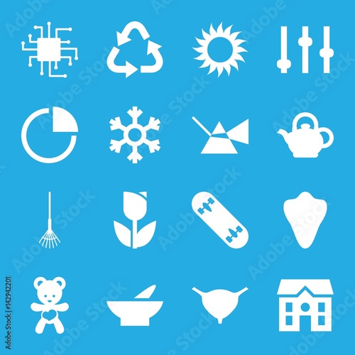 Set of 16 element filled icons © HN Works