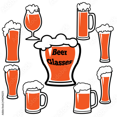 Beer glasses set