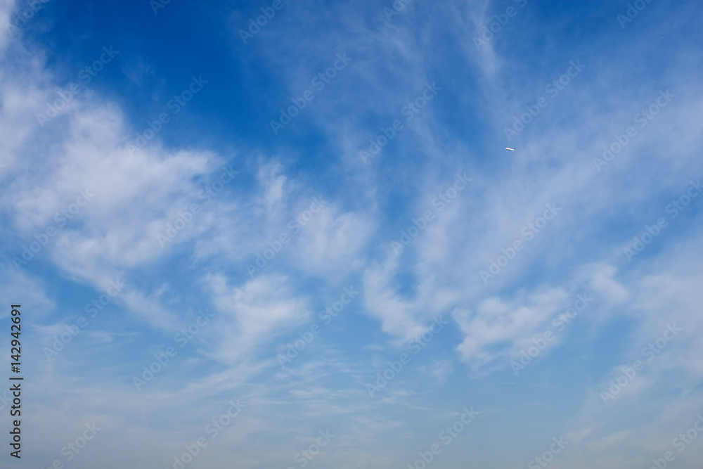 Fototapeta premium Heavy rain clouds in the blue sky