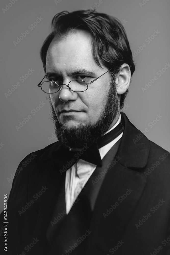 Fototapeta premium Abraham Lincoln Lookalike Studio Portraits