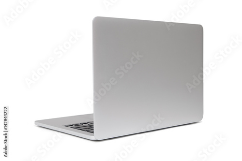 Laptop closeup on white background