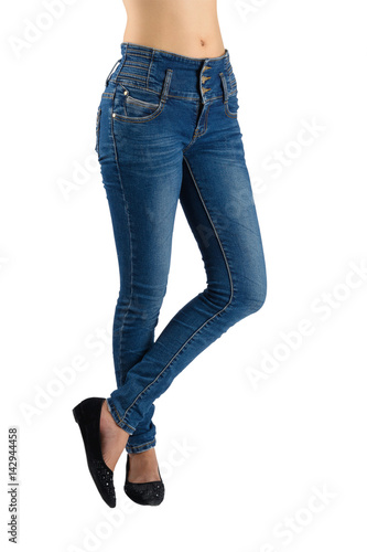 Woman blue jeans.