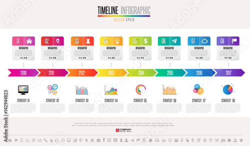 Timeline Infographics Design Template