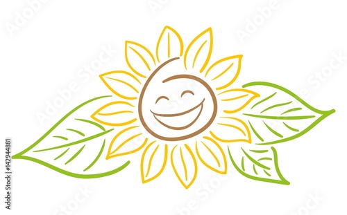 Fototapeta Naklejka Na Ścianę i Meble -  Sonnenblume Smiley