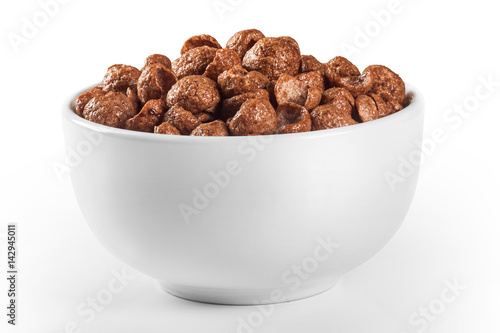 cereal on white background.