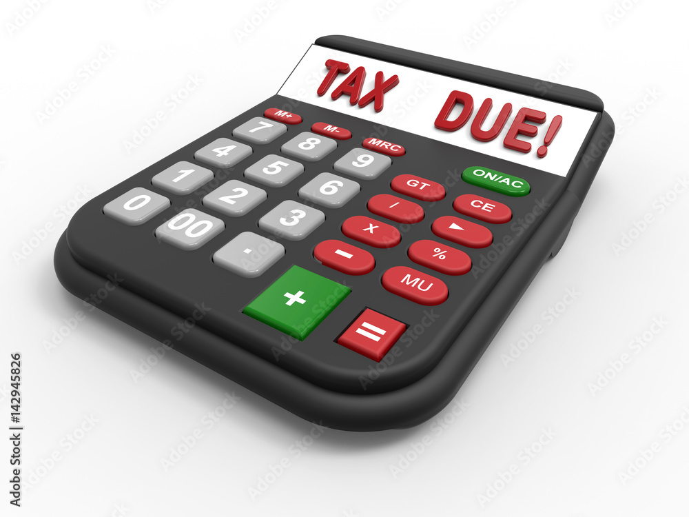 3D render illustration - April tax due concept 3D render illustration - April tax due concept