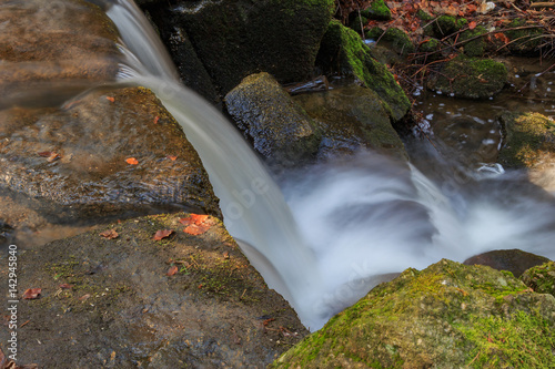 beautiful waterfall streams