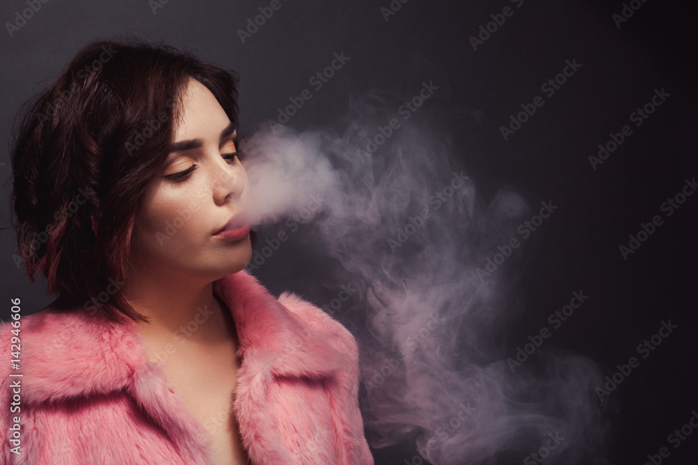 Young female smoking