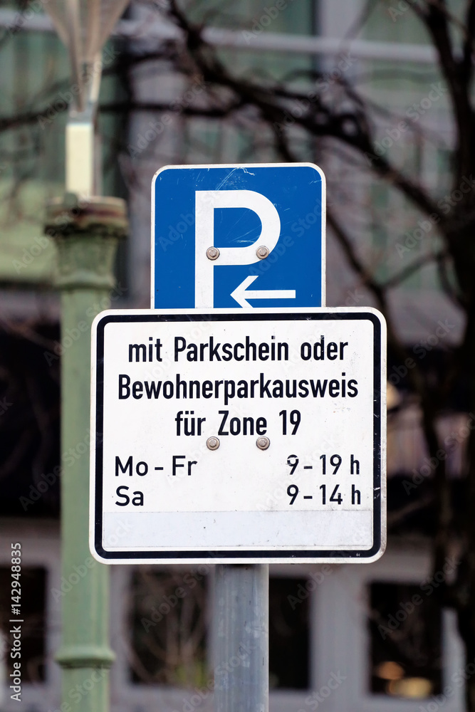 Parkzone Schild Bedeutung