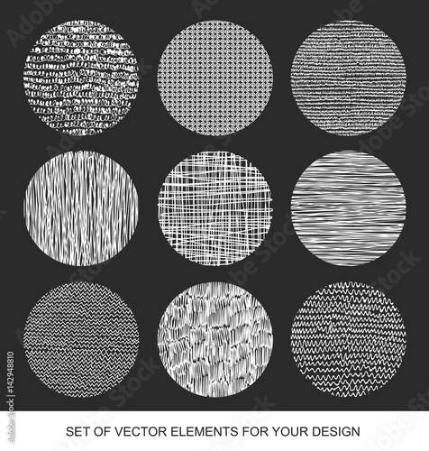 Collection of textures, brushes, graphics, design element. Hand-drawn. Abstract background. Modernistic Art.