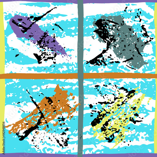 Hand Drawn Colorful Texture...