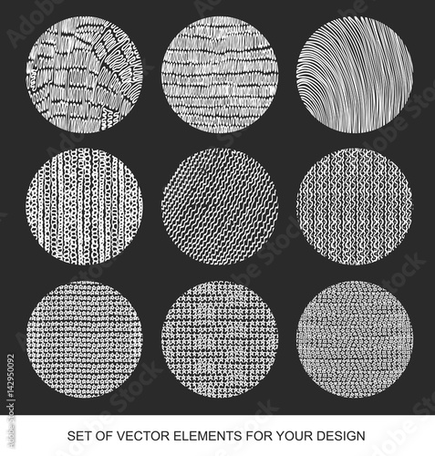 Collection of textures, brushes, graphics, design element. Hand-drawn. Abstract background. Modernistic Art.