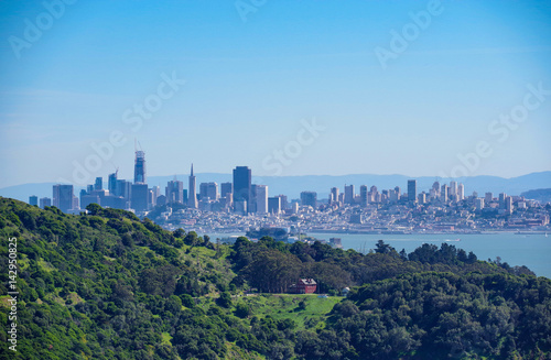 San Francisco Skyline Behind Angel Island © braden whitten