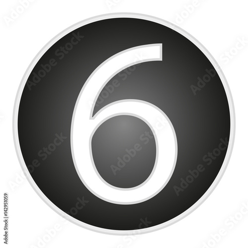 vector image button six