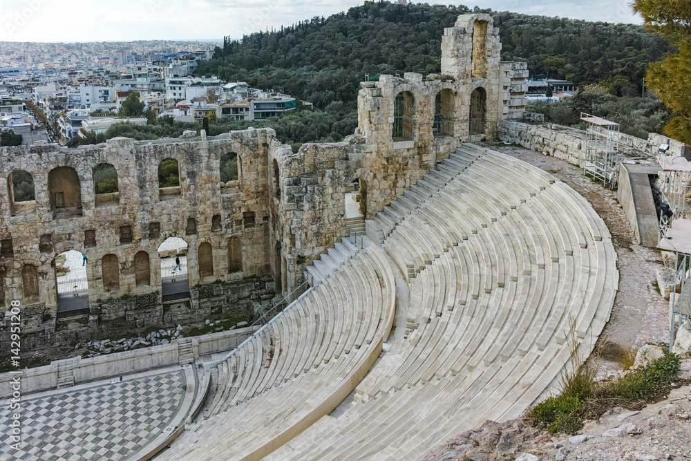 Odeon of Herodes Atticus in the Acropolis of Athens, Attica, Greece