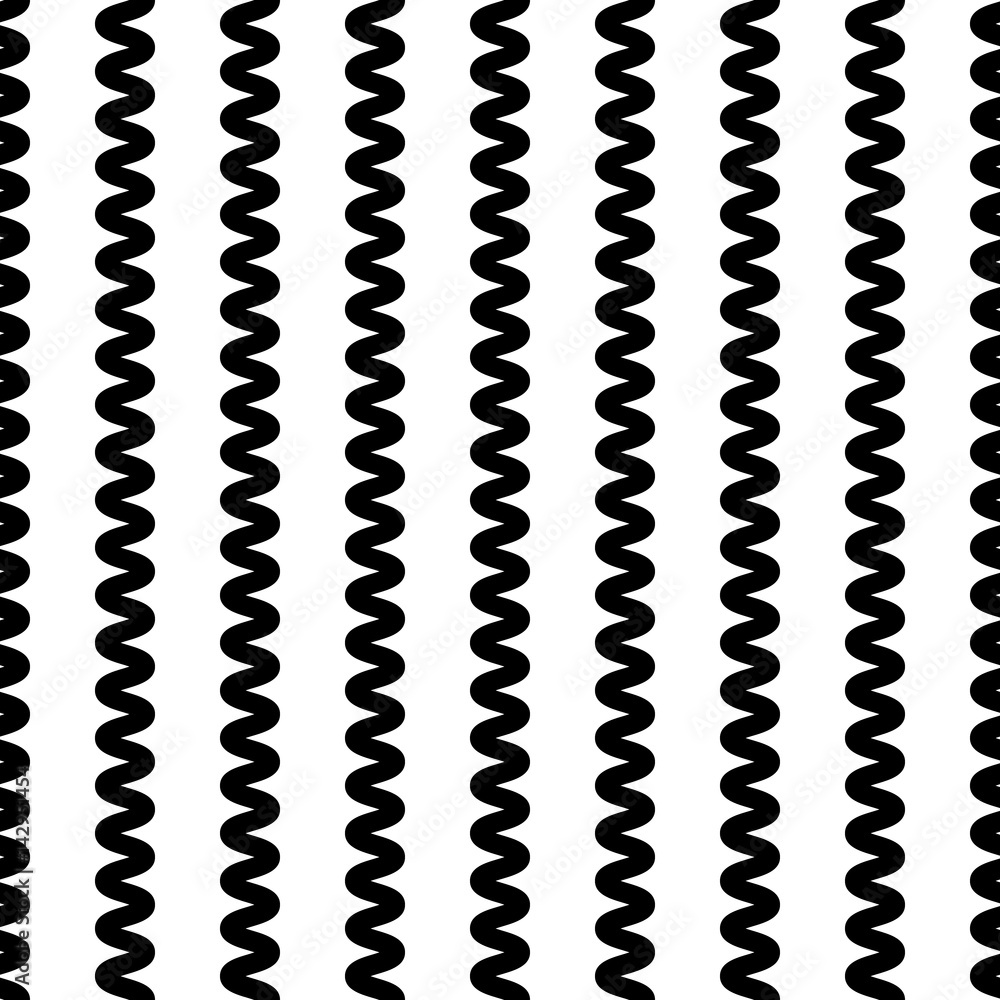 Decorative fabric for wrapping paper, banner, print. Horizontal lines, retro zig-zag waves