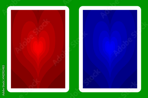 Playing Card Back Designs, heart - pattern,