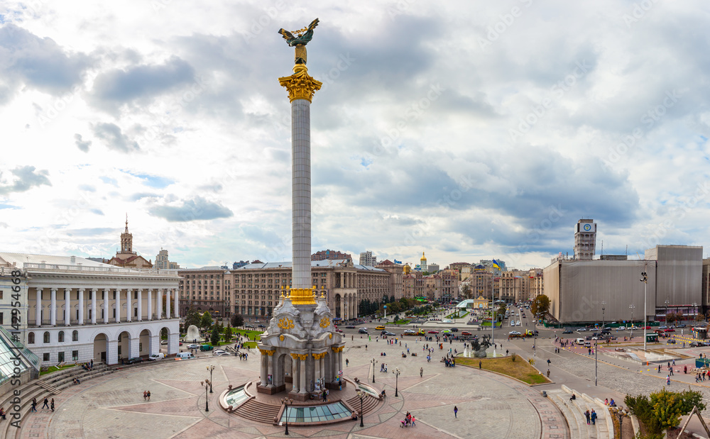 Independence Square - Maidan Nezalezhnosti in Kiev, Ukraine.