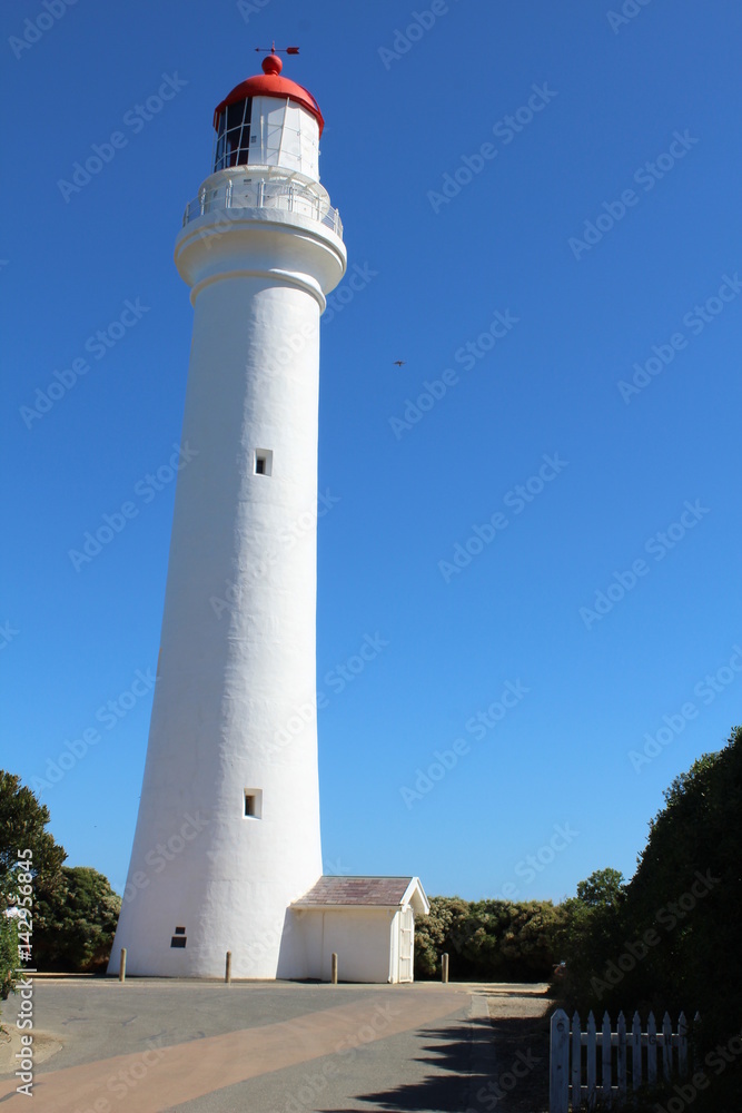 Amazing lighthouse on the ocean coast