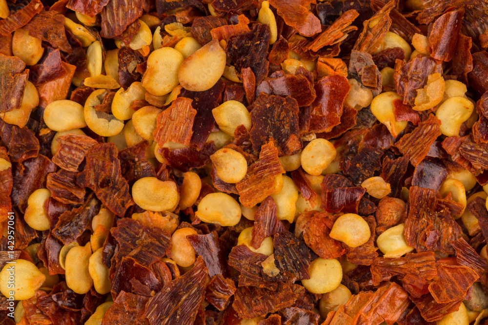 Pile of a crushed red pepper Pile of a crushed red pepper