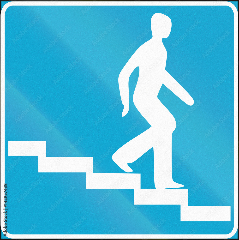 Road sign used in Estonia - Pedestrian underpass Road sign used in Estonia - Pedestrian underpass